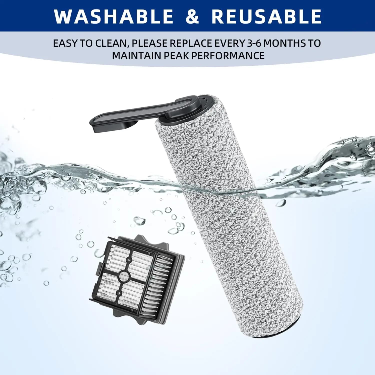 IFloor ONE S5 rouleau de brosse et filtre HEPA de remplacement pour aspirateur sec et humide sans fi