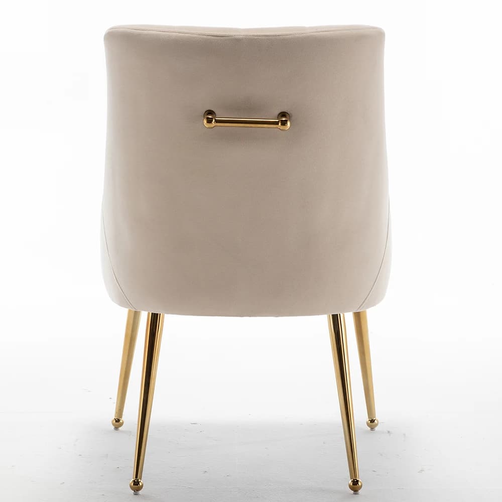 SEYNAR-Ensemble de 4 chaises de salle à manger en velours, modernes, touffetées, pour salle à manger