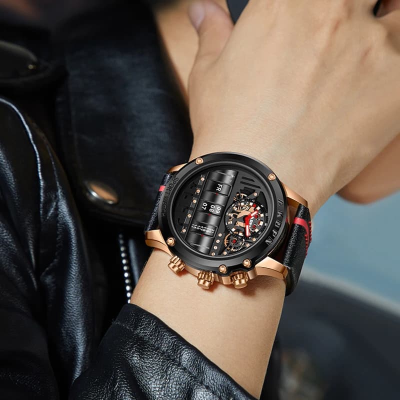 Montre à Quartz électronique de luxe pour hommes montres d'affaires hommes créatifs montre-bracelet 