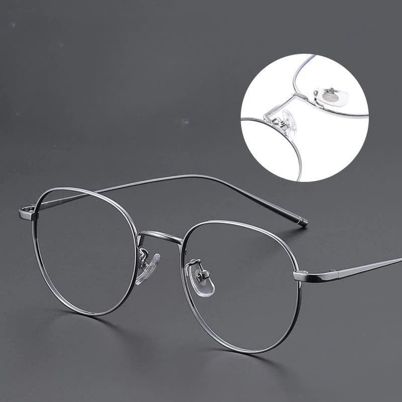 FIRADA mode confort lunettes de luxe rétro rond titane lunettes optique Prescription lunettes cadre 