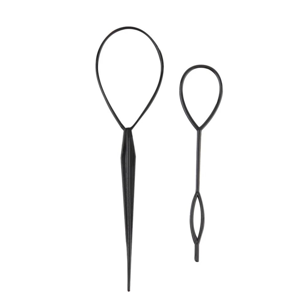 1 ensemble (2 pièces) queue de cheval boucle en plastique outils de coiffure Simple magique cheveux 