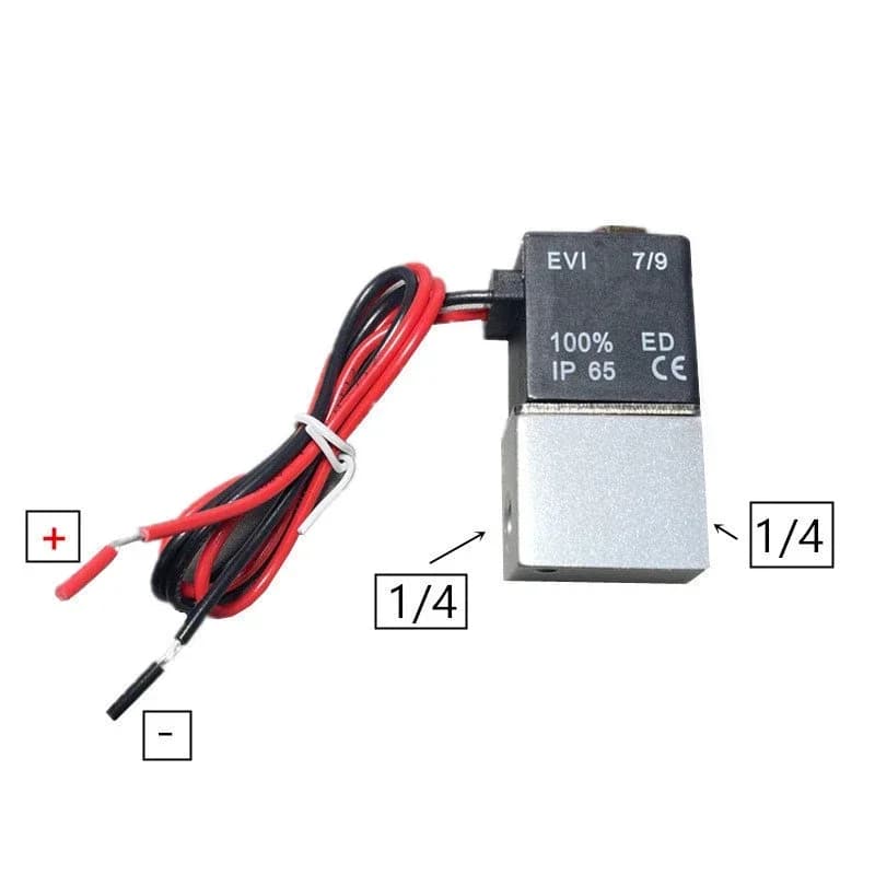 Électrovanne 1/4 "normalement fermée DC 12V 24V, bobine de Position pneumatique en alliage, électriq
