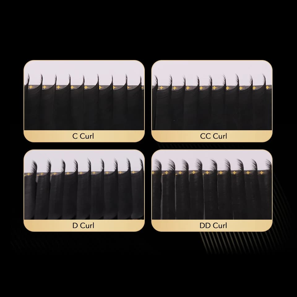 Lashprofessor 10 plateaux/lot fournitures de cils classiques en gros naturel doux mat noir individue