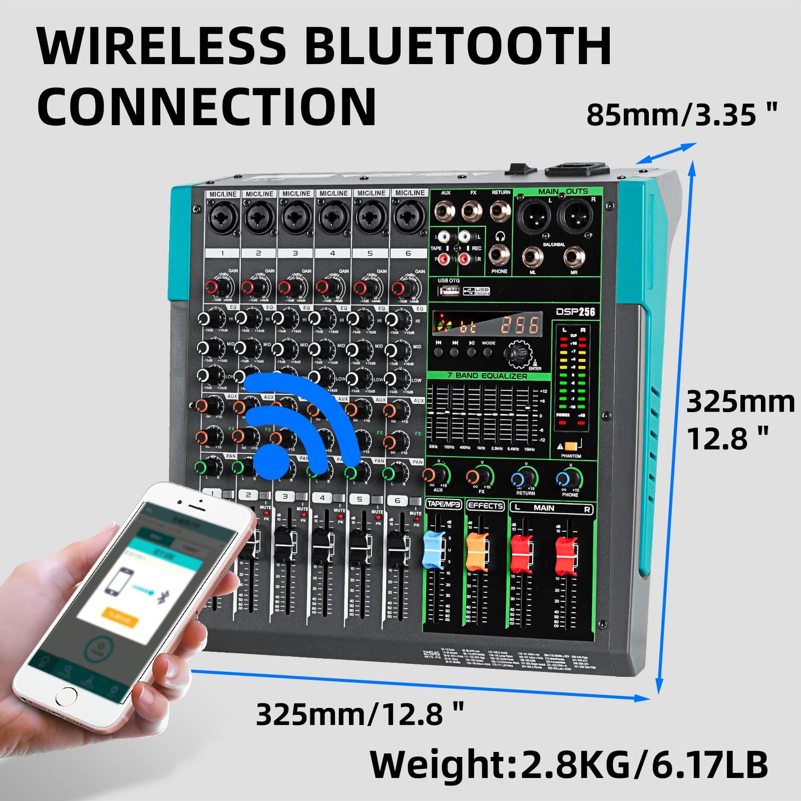 Console de mixage audio professionnelle Depusheng MG6, 6 canaux, table de mixage DJ, système d'inter