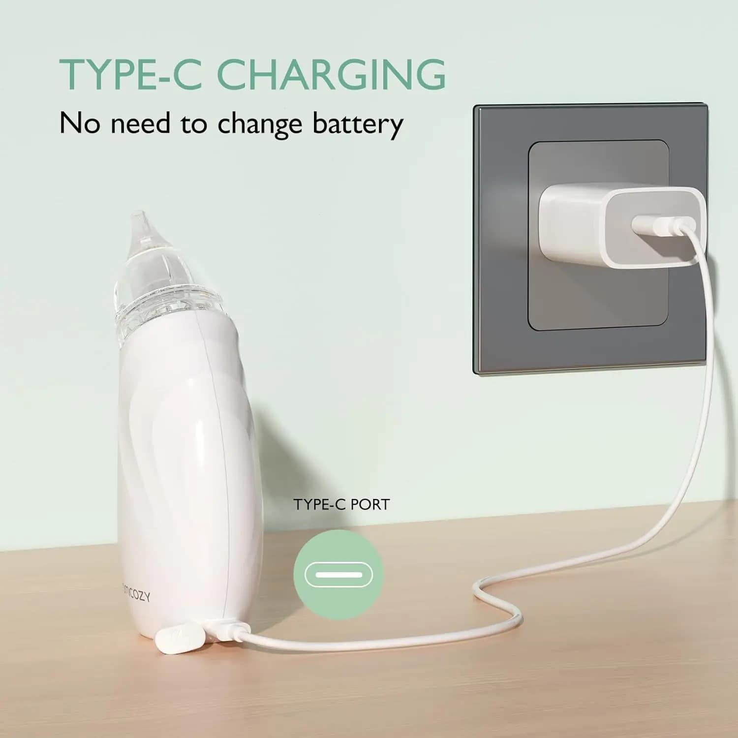 Momcozy-Aspirateur nasal électrique portable pour bébé, aspiration de bain, aspirateur antarctique, 