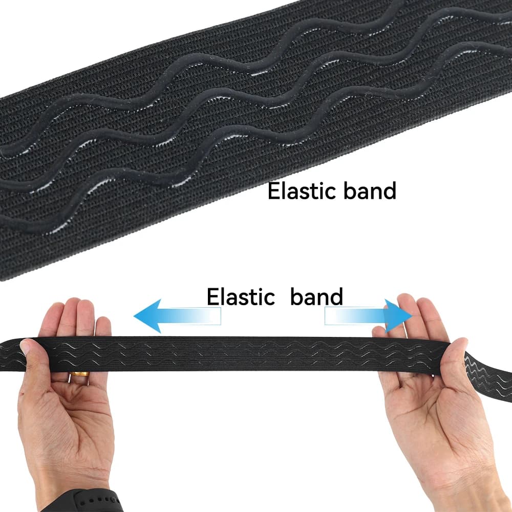 Bande artificiel astique Noire en Silicone pour Perruques, Sangle Réglable, Antidérapante, 3cm de La