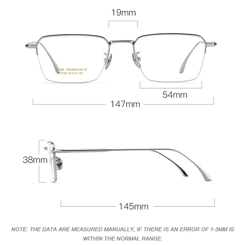 Lunettes ultralégères en titane pur, monture rétro à demi-jante pour hommes d'affaires, lunettes car