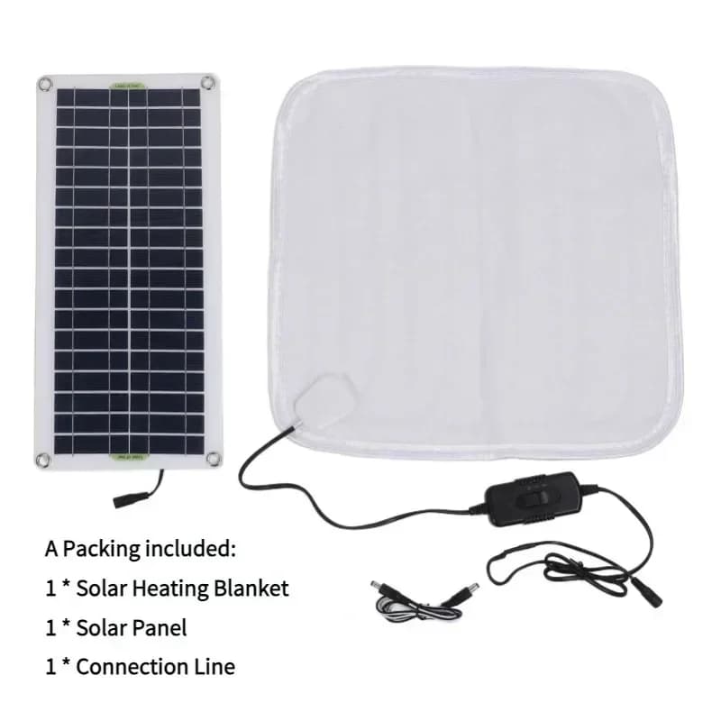 Coussin chauffant électrique à panneau solaire pour animaux de compagnie, couverture chauffante avec