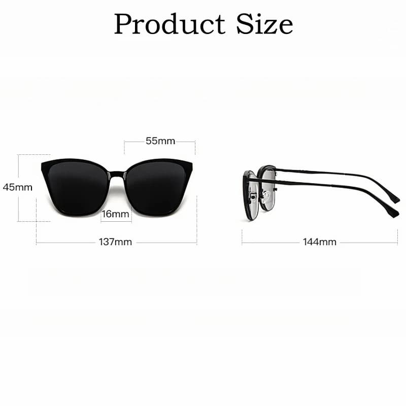 YIMARUILI mode magnétique polarisé lunettes à clipser rétro oeil de chat alliage optique Prescriptio