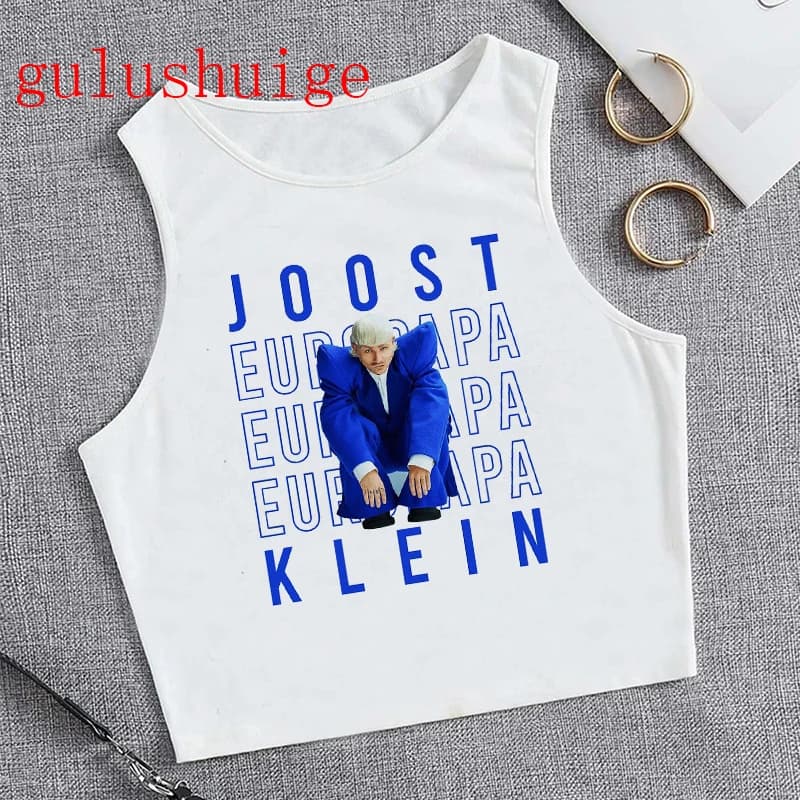 Y2k haut court T-shirt chemise recadrée j'aime Joost Klein Vintage à manches courtes chanteur T-shir