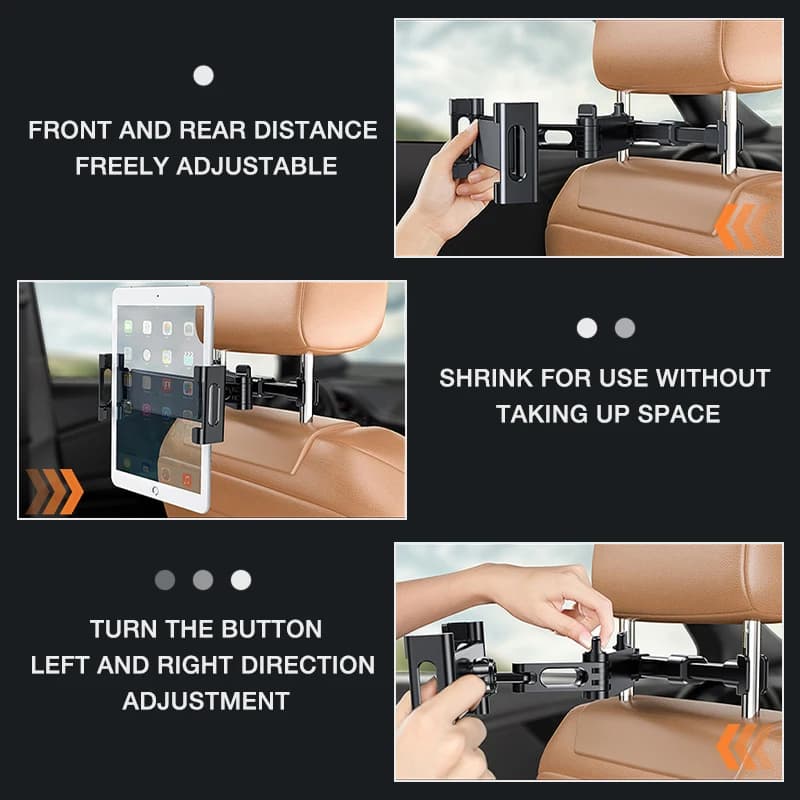 SEAMETAL télescopique voiture oreiller arrière support pour téléphone tablette rotatif siège de voit