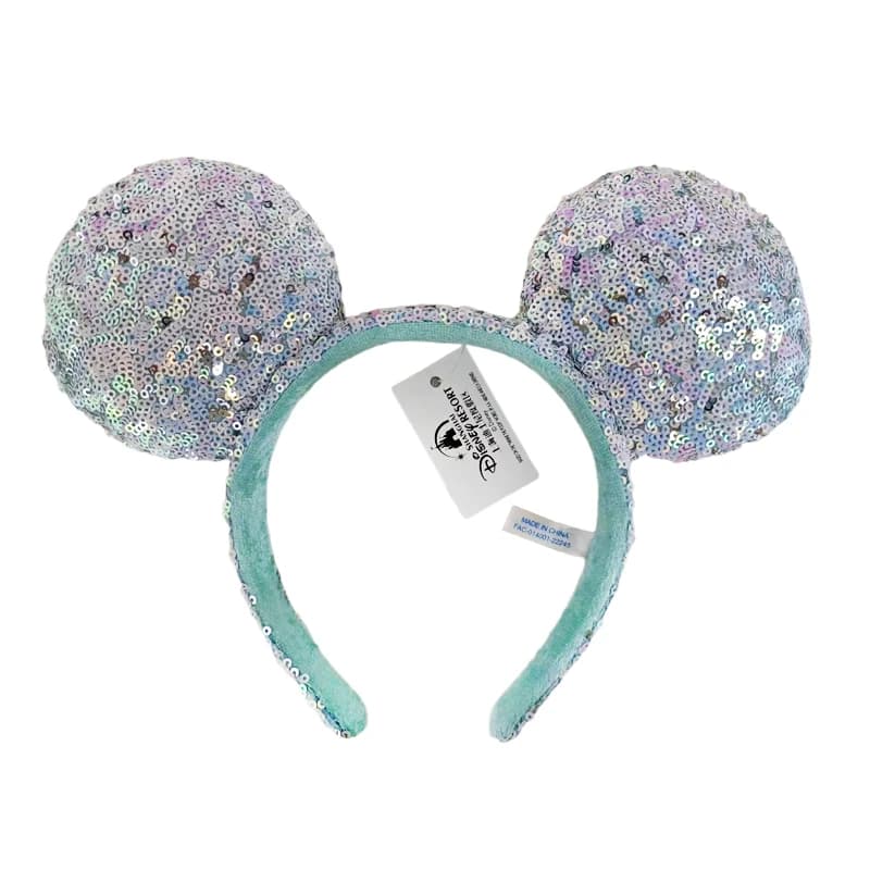 Bandeau d'oreille Disney Mickey Mouse, cerceau pour parc d'attractions, écailles de poisson, maille 