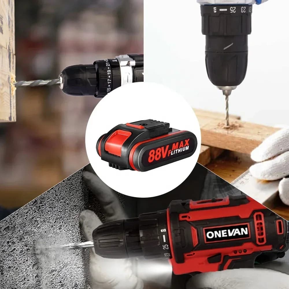 Batterie 88VF pour perceuse à percussion sans fil, batterie Lithium-Ion Rechargeable 88VF, clé de sc