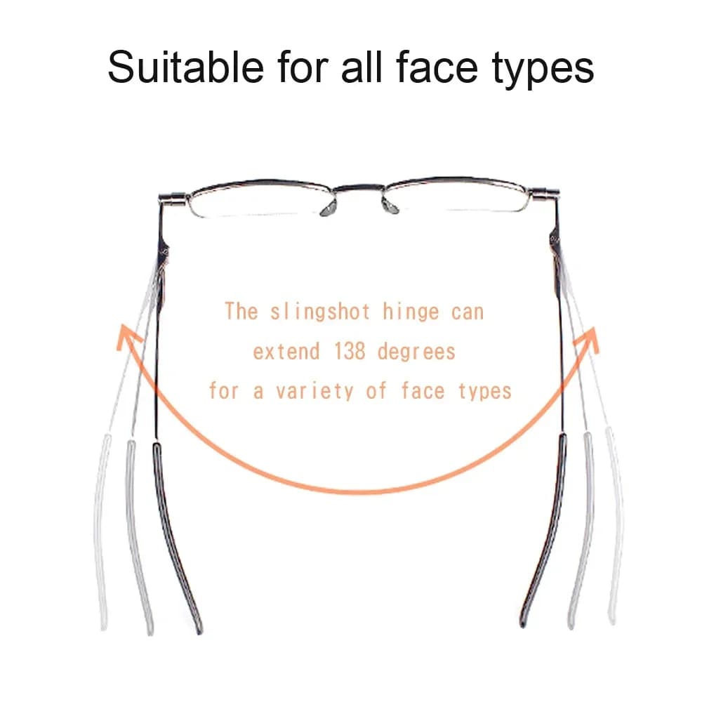 Lunettes de Lecture pour Homme et Femme, Loupes Progressives, Monture Pliable à Bords Complets, Pres