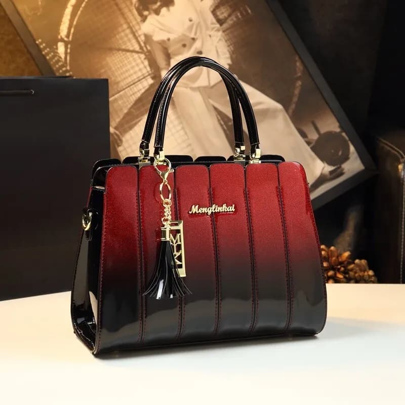 2025 nouvelle mode polyvalent Patchwork Sac à main femmes maman brillant en cuir Sac à bandoulière p