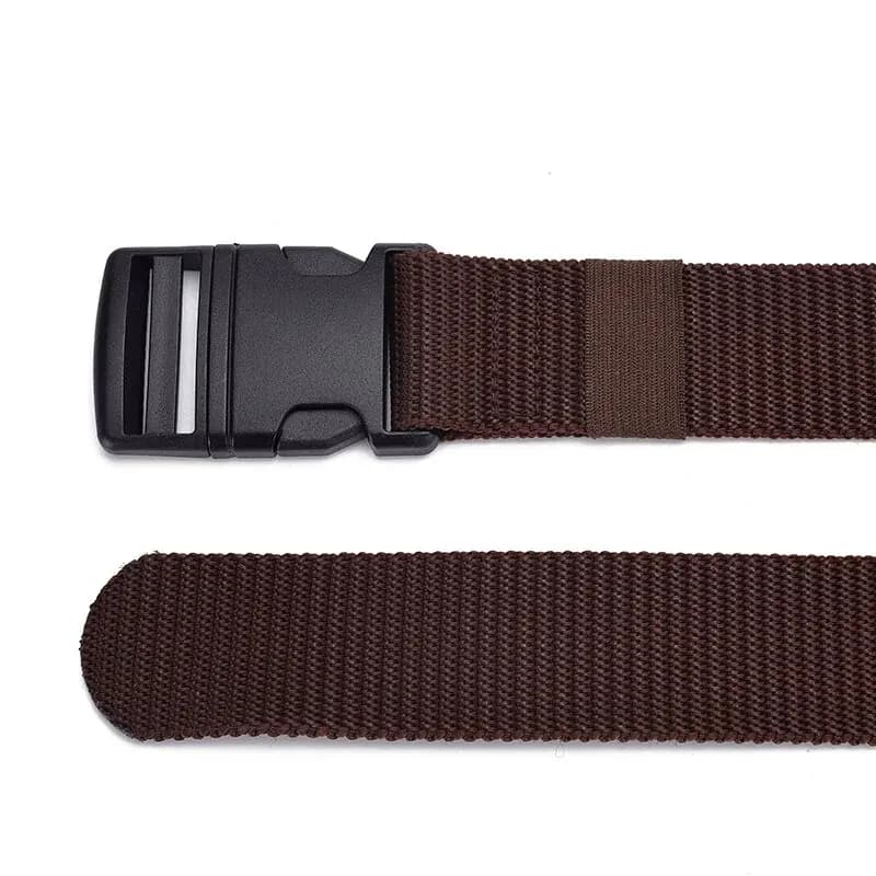 Ceinture en nylon tissé pour homme, sans métal, en plastique, de haute qualité, pour l'extérieur