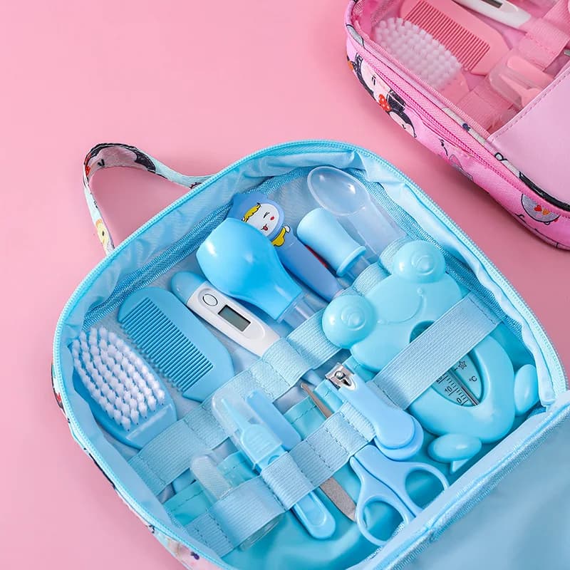 Kit de soins pour bébé 13 pièces/ensemble, ensemble de soins capillaires et ongulaires pour enfants,