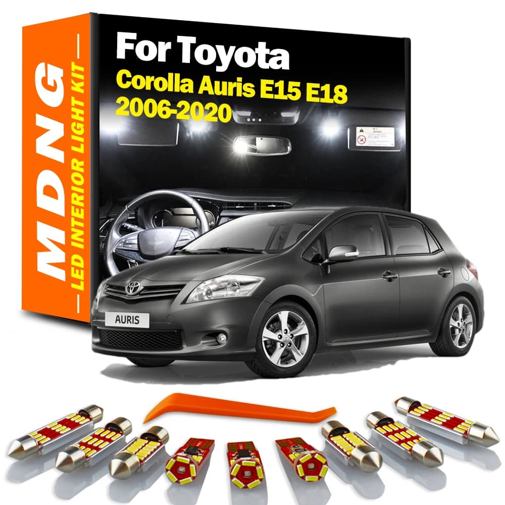 MDNG Canbus pour Toyota Corolla Auris E15 E18 2006-2020 Auto voiture ampoules LED intérieur carte dô