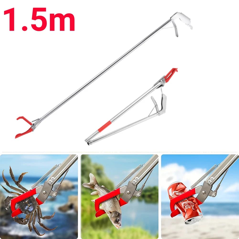 Pinces à serpent pliables de 1.5m, pince attrape-serpent à mâchoire large, outil de préhension pour 