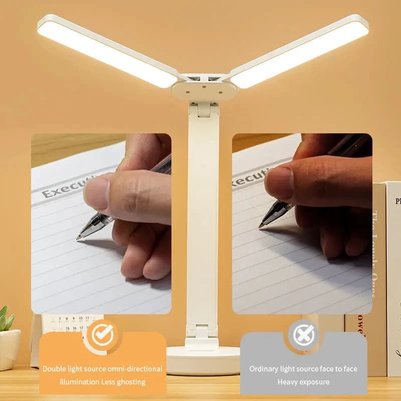 Lampe de bureau LED 3 niveaux Dimmable tactile veilleuse USB Rechargeable Protection des yeux lampe 