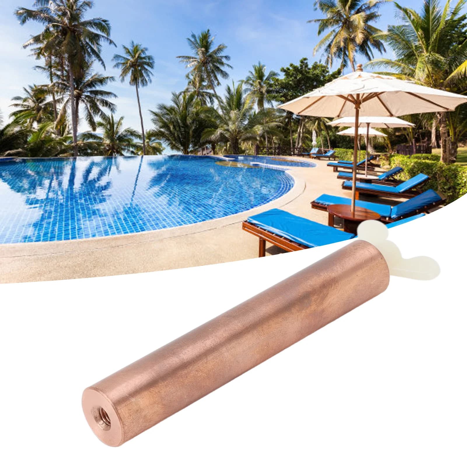 Remplacement de l'anode solaire en cuivre, haute location, choc solaire, ioniseur de piscine solaire