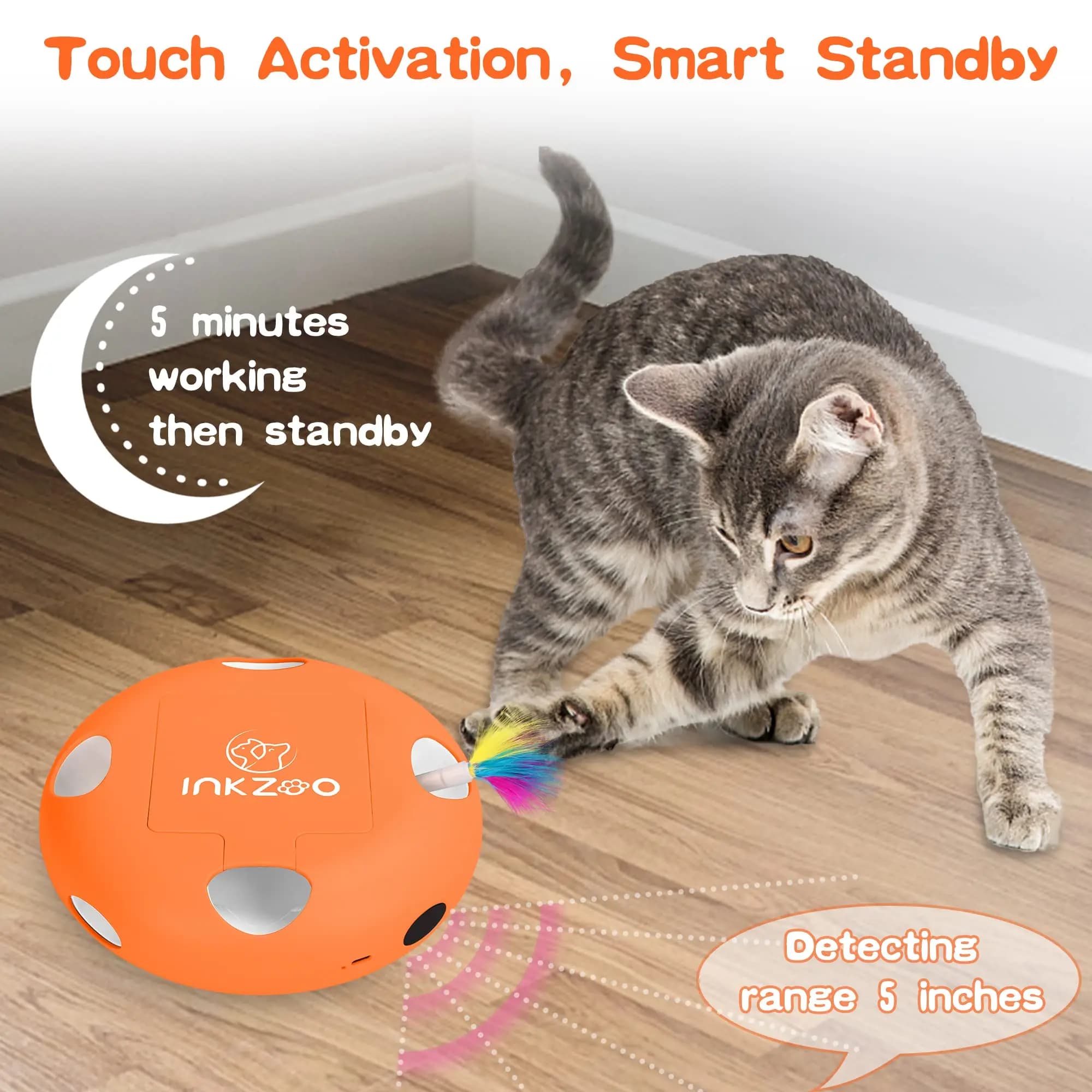 INKZOO-Jouets Interactifs Intelligents pour Chats d'Nik, existent, 7 Trous, pour Chaton, Souris, Wha
