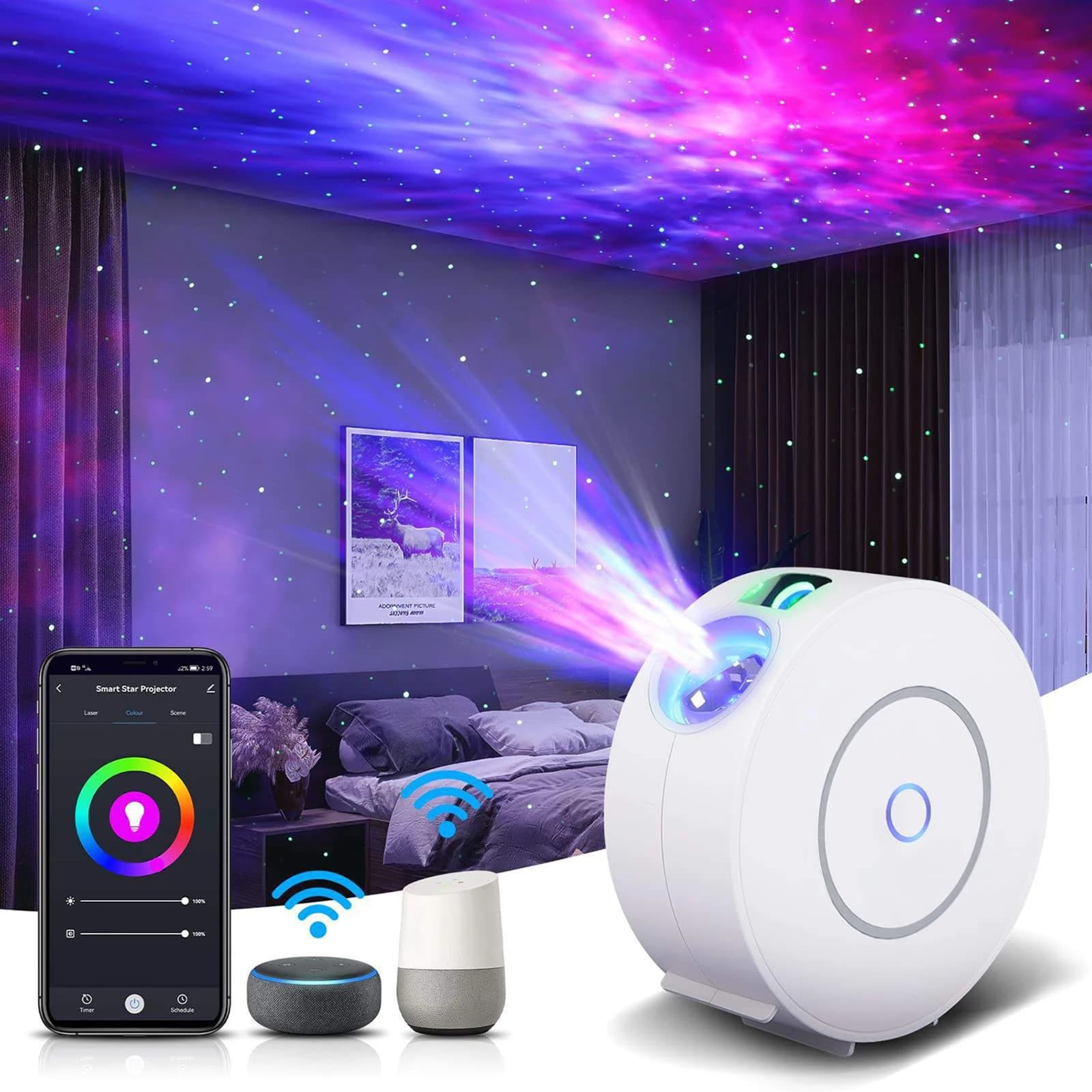 Tuya WiFi projecteur de ciel étoilé intelligent haute définition système de contrôle vocal intellige