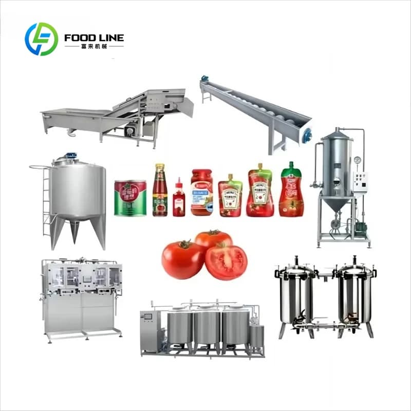 Machine de fabrication de purée de tomates sur mesure, machine à tomates, ligne de production de sau