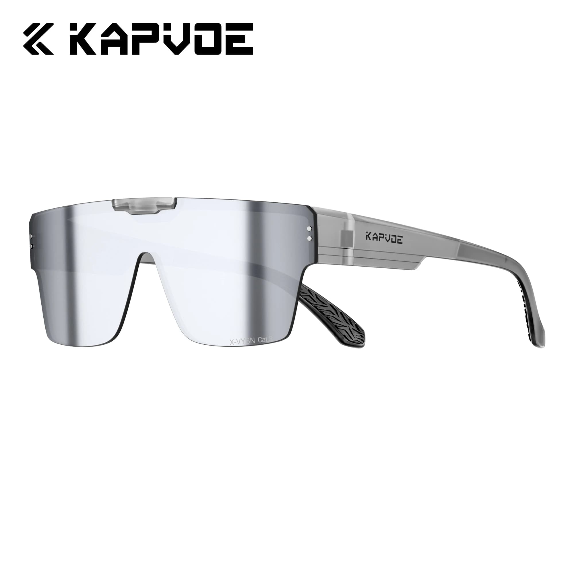 Lunettes de soleil sport KAPVOE à verres relevables pour hommes, photochromiques, adaptées au cyclis