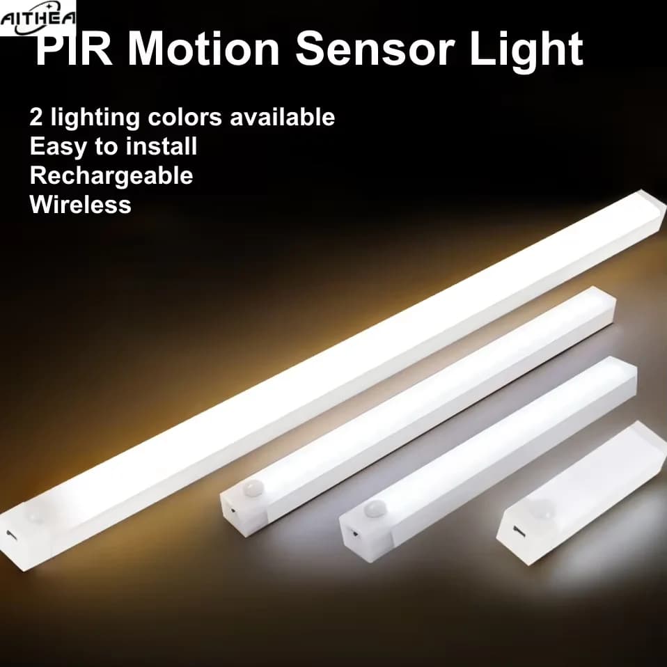 Lampe LED à détecteur de mouvement AITHEA PIR, rechargeable par USB, lumière de nuit à induction, la