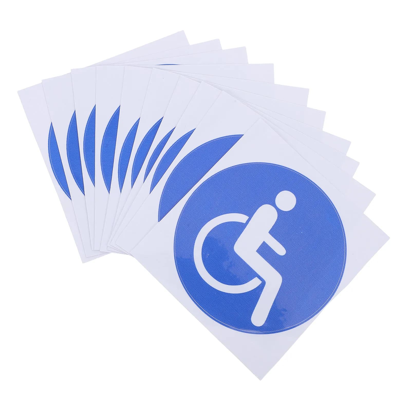 Autocollants de signalisation de stationnement pour handicapés, 10 pièces, symbole de fauteuil roula