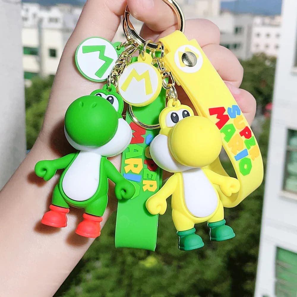 19 Styles Anime porte-clés Mario Bros Luigi crapaud Bowser figurine modèle PVC dessin animé sac poup