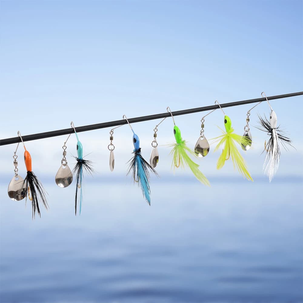 3 pièces Spinner appât bar leurre de pêche métal Spinnerbait gabarit tête crochet pour brochet bar t