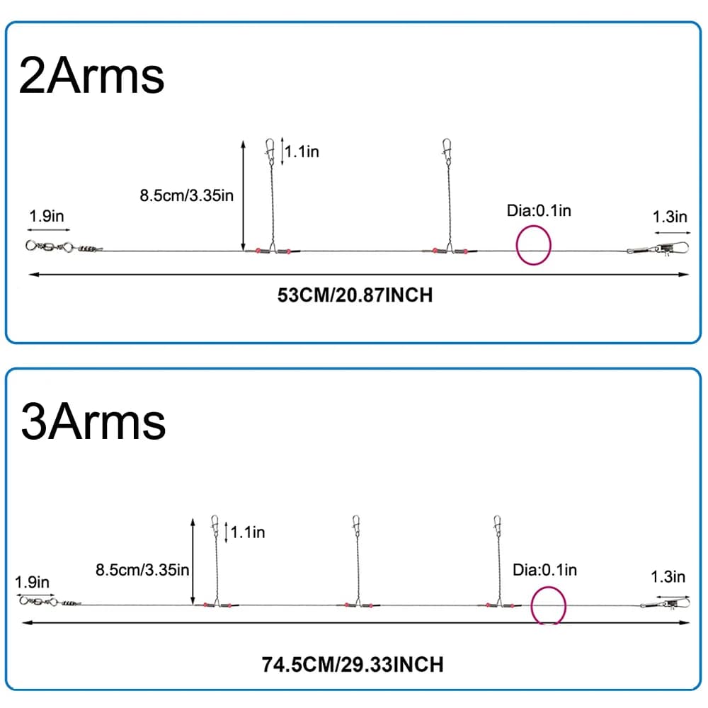 Fil de pêche en acier inoxydable avec connecteur à pression à percussion, outil de pêche, 12 pièces