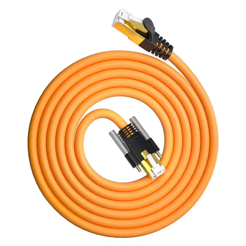 Câble réseau de caméra CAT8 industriel, 10 Gigabit Ethernet, haute Flexible, blindé, verrouillage RJ