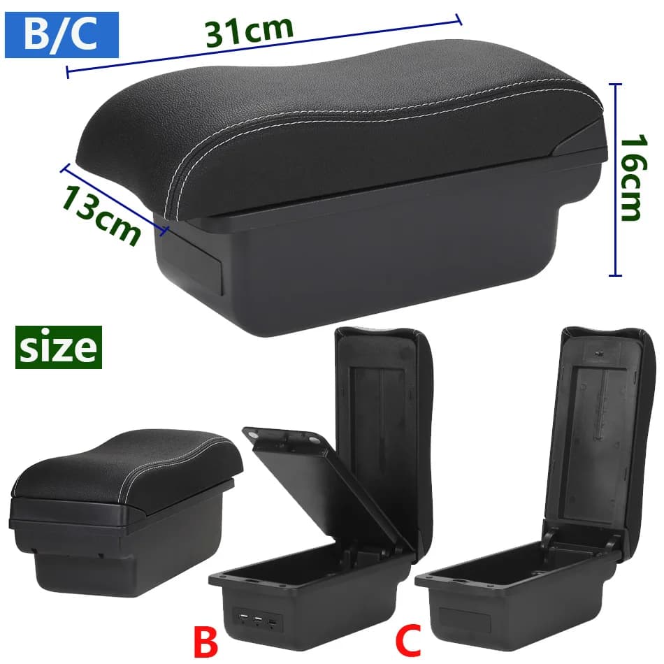 Accoudoir de voiture pour Volkswagen Golf 6, boîte de rangement, rocco contrastant, Sagitar, VW Golf