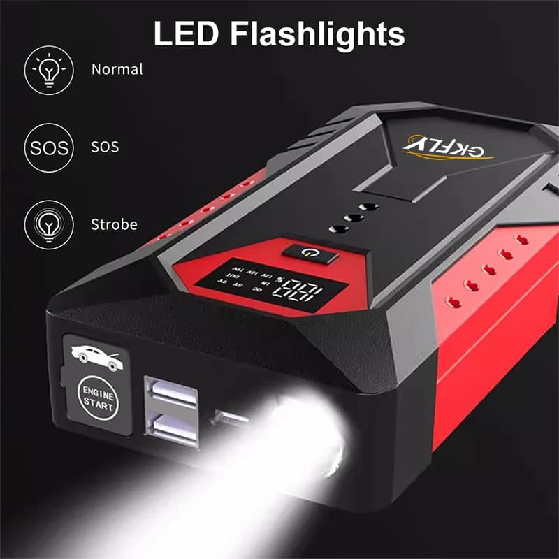 GKFLY démarreur de saut de voiture batterie externe Portable 3000A Booster de batterie de voiture 12