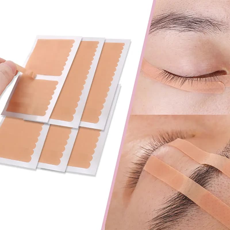 10 feuilles greffées faux cils levage paupière bande Non-tissé sourcil Protection bande Extension de