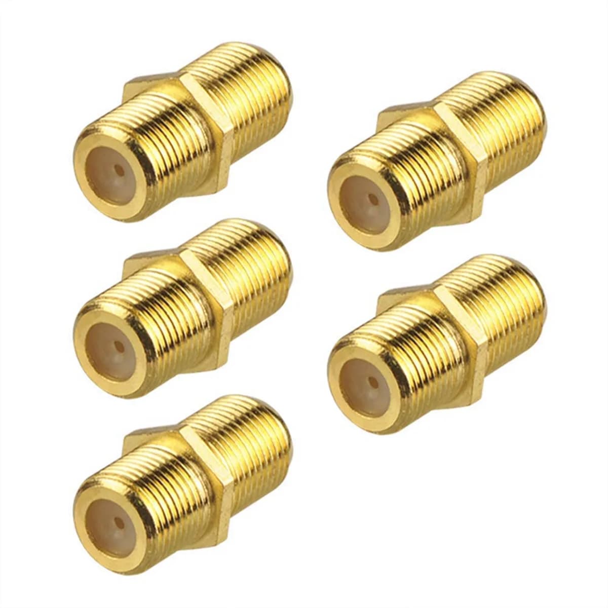 Connecteur de câble coaxial plaqué or RG6 type F, adaptateur femelle à femelle, rallonge de câble co