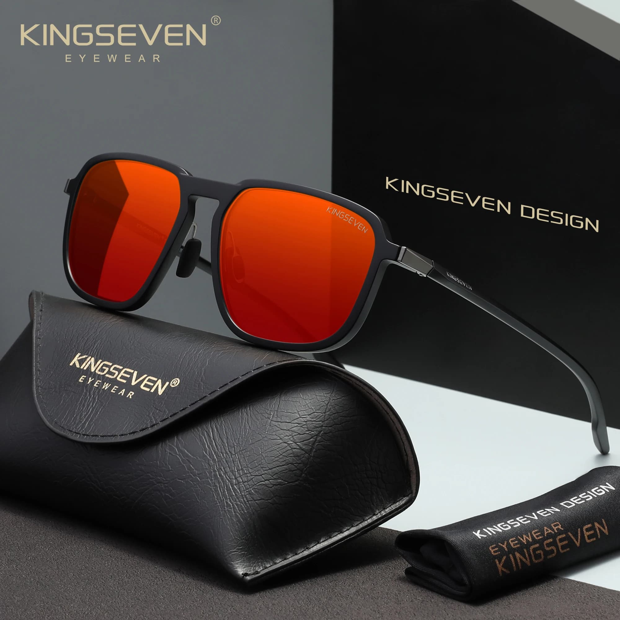 Lunettes de soleil polarisées KINGSEVEN pour hommes et femmes, style vintage de haute qualité, pour 