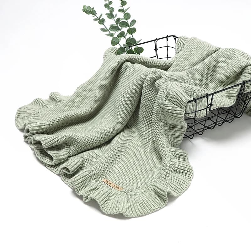 Couvertures tricotées pour bébé garçon, literie de berceau, couette à carreaux pour filles, 90x70cm,