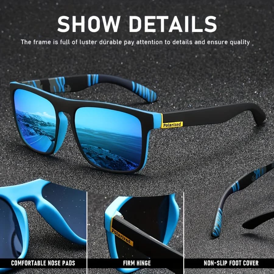 Lunettes de soleil polarisées carrées Vintage pour hommes et femmes, pour la conduite, la pêche, mar