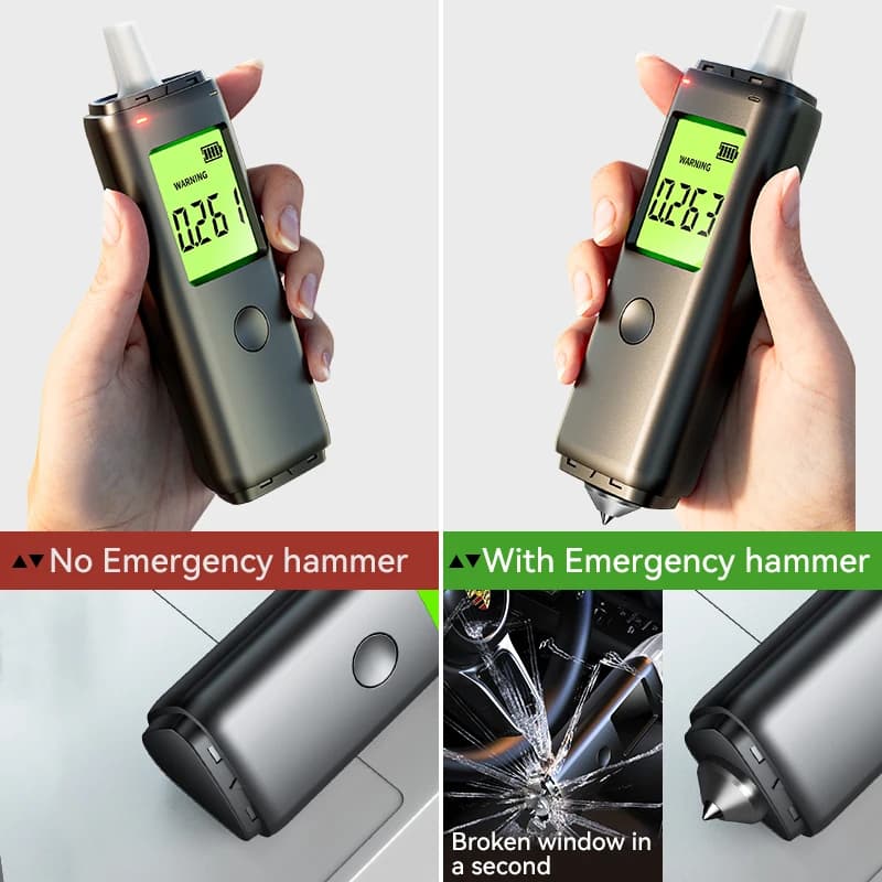 Alcootest rechargeable ZW |   Précision de qualité professionnelle |   Testeur d'alcoolémie portable
