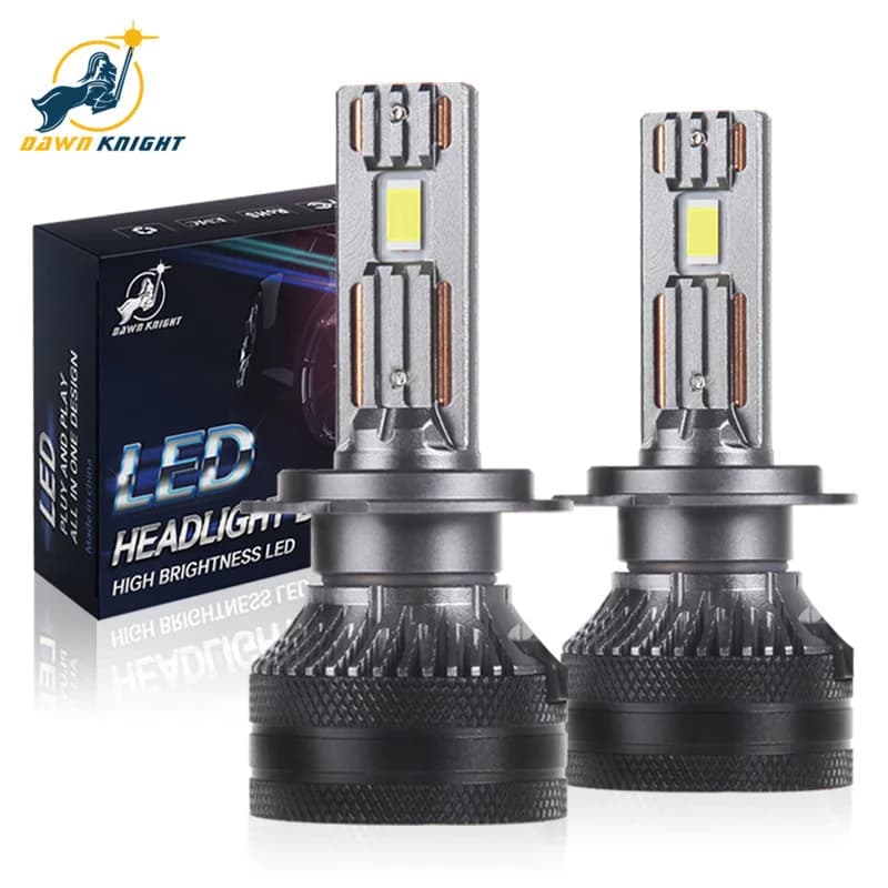 DAWNKNIGHT – ampoules Canbus Led 140 K, LED 4300 W H7, H4 H11 HB3 9005 HB4 9006 K6C, Double Tube en 