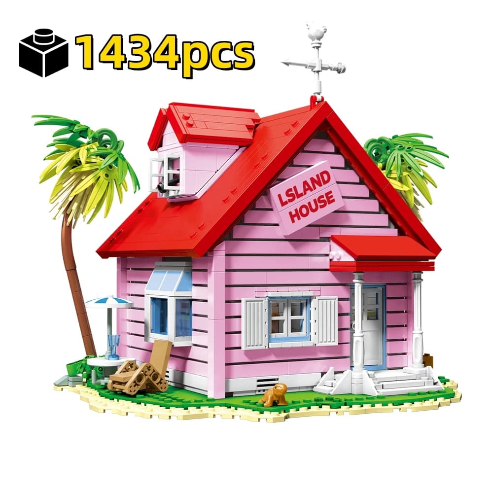 Blocs de construction créatifs pour maison Master Roshi, 1434 pièces, Villa de bord de mer, cabine e
