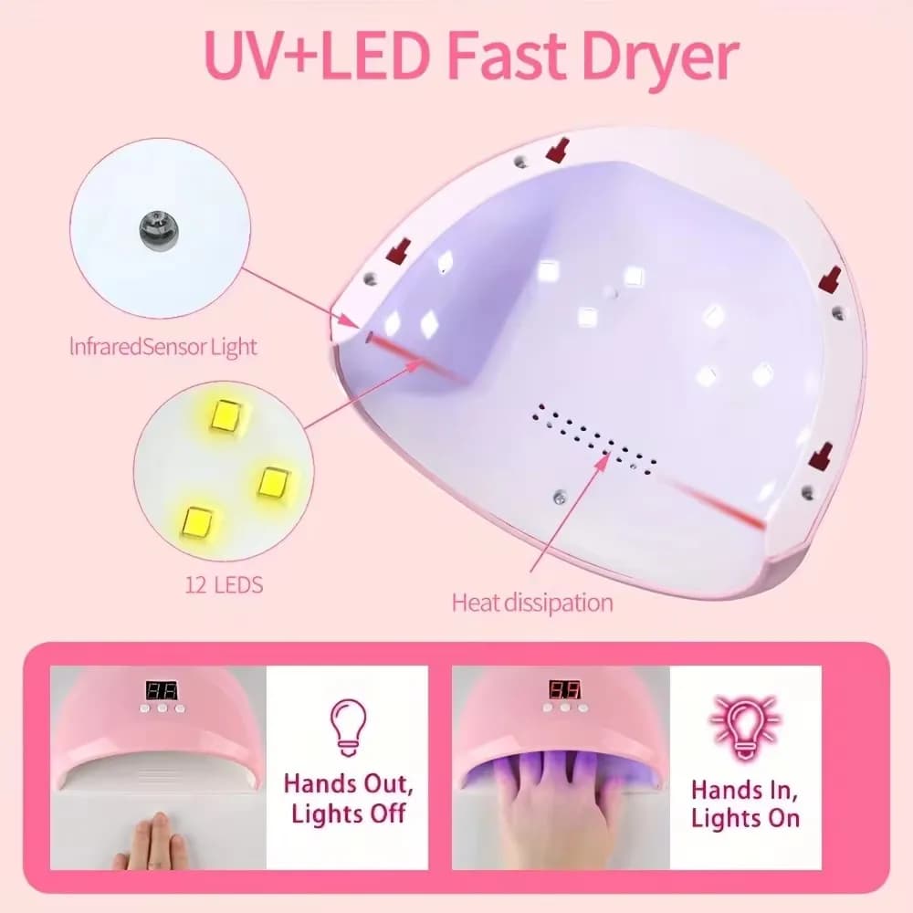 LINMANDA ensemble de manucure USB perceuse à ongles électrique Kit de lime de vernis avec lampe à LE