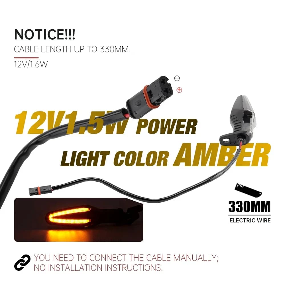 Clignotant LED directionnel pour moto, clignotant pour BMW R1250GS, ADV, S1000R, S1000Poly, F900Poly