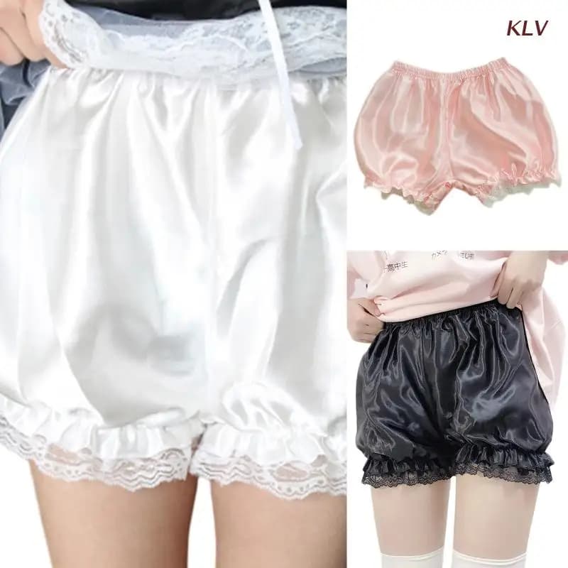 Lolita – pantalon bouffant à volants en dentelle pour femmes et filles, bas de sécurité gothique, co