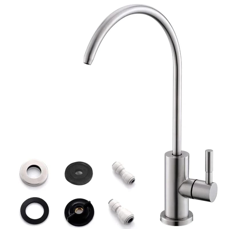 Robinet d'eau potable pour évier de cuisine, robinet à filtre à eau en acier inoxydable pour osmose 