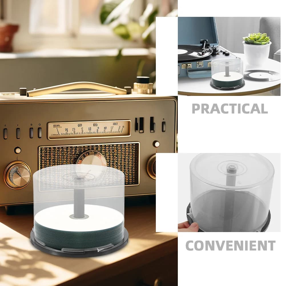 Seau de stockage disques Dvd ganizer conteneur de Cd vide support de stockage en plastique support d